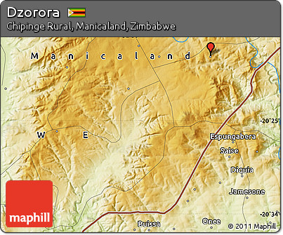 Physical Map of Dzorora