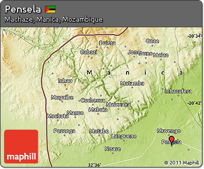 Physical Map of Pensela