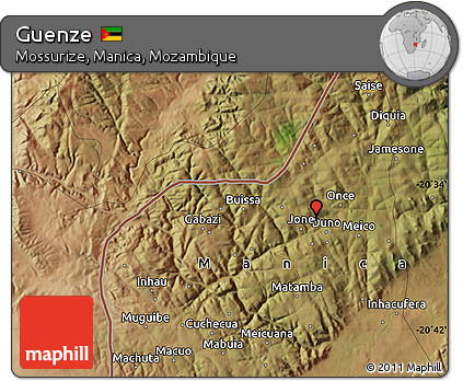 Satellite Map of Guenze