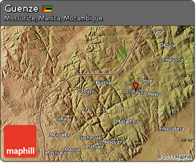 Satellite Map of Guenze
