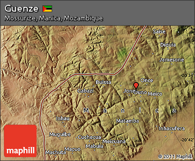 Satellite Map of Guenze