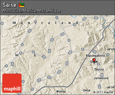 Shaded Relief Map of Saise