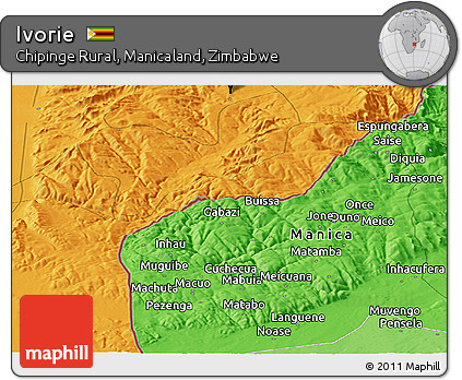 Political Panoramic Map of Ivorie