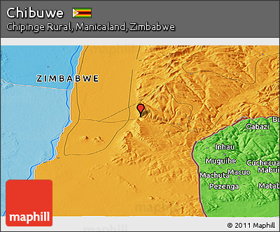 Political Panoramic Map of Chibuwe