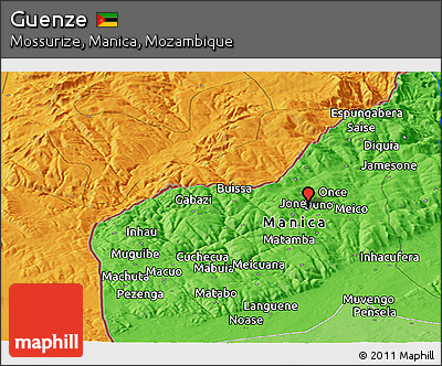 Political Panoramic Map of Guenze