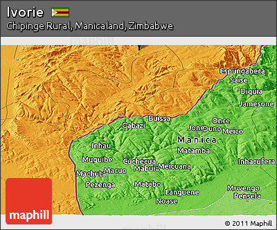 Political Panoramic Map of Ivorie