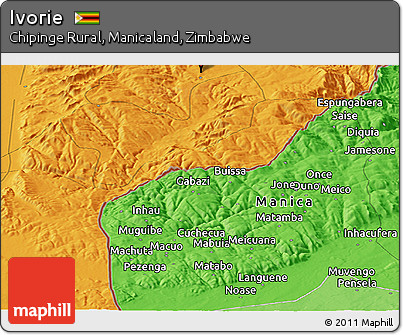 Political Panoramic Map of Ivorie