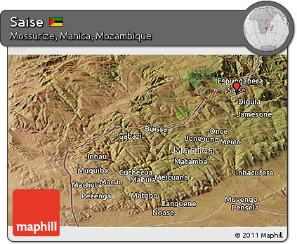 Satellite Panoramic Map of Saise