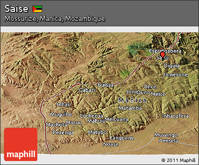 Satellite Panoramic Map of Saise