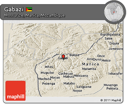 Shaded Relief Panoramic Map of Gabazi