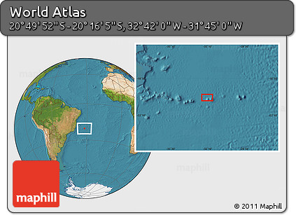 Satellite Location Map of the Area around 20° 32' 59" S, 32° 13' 30" W
