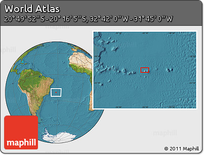 Satellite Location Map of the Area around 20° 32' 59" S, 32° 13' 30" W