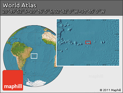 Satellite Location Map of the Area around 20° 32' 59" S, 32° 13' 30" W