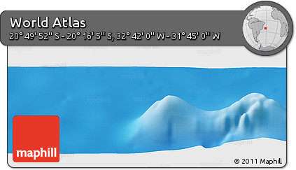 Shaded Relief Panoramic Map of the Area around 20° 32' 59" S, 32° 13' 30" W
