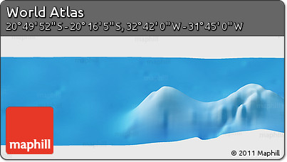 Shaded Relief Panoramic Map of the Area around 20° 32' 59" S, 32° 13' 30" W
