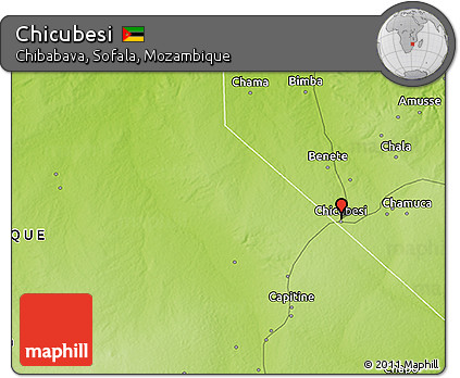 Physical 3D Map of Chicubesi