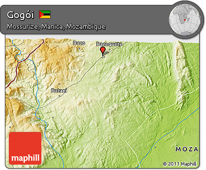 Physical 3D Map of Gogói