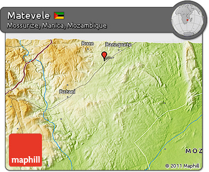 Physical 3D Map of Matevele