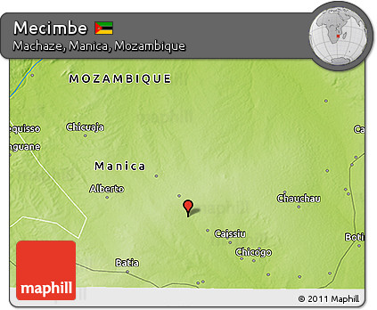 Physical 3D Map of Mecimbe