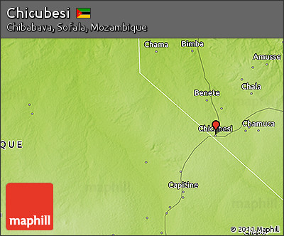 Physical 3D Map of Chicubesi