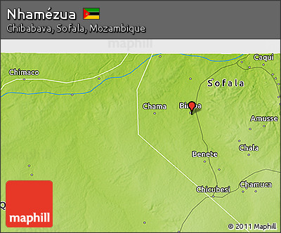 Physical 3D Map of Nhamézua