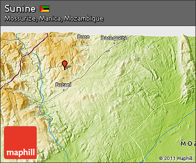 Physical 3D Map of Sunine