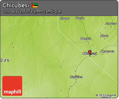 Physical 3D Map of Chicubesi