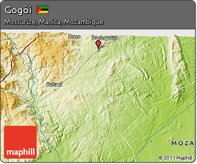 Physical 3D Map of Gogói