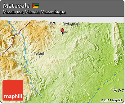 Physical 3D Map of Matevele