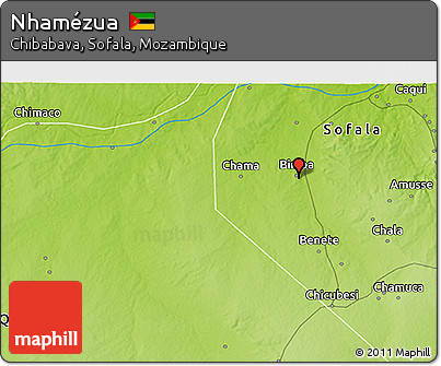 Physical 3D Map of Nhamézua
