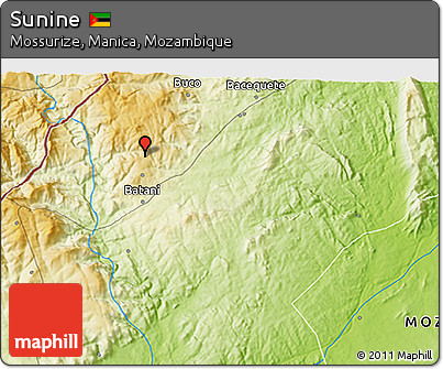 Physical 3D Map of Sunine