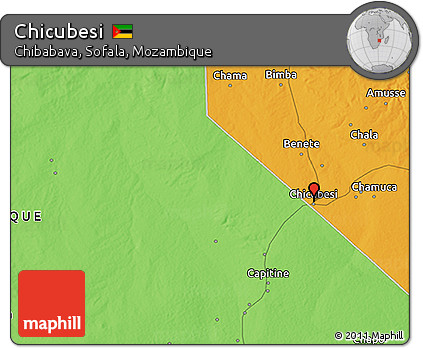 Political 3D Map of Chicubesi