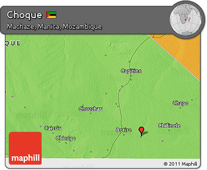 Political 3D Map of Choque