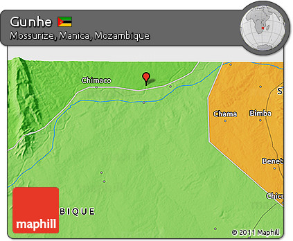 Political 3D Map of Gunhe