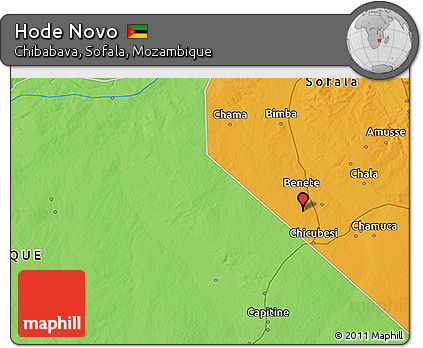Political 3D Map of Hode Novo