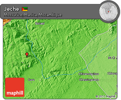 Political 3D Map of Jeche