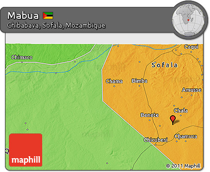 Political 3D Map of Mabua