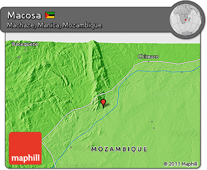 Political 3D Map of Macosa