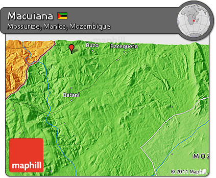 Political 3D Map of Macuiana