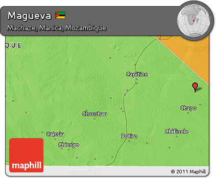 Political 3D Map of Magueva