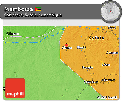 Political 3D Map of Mambossa