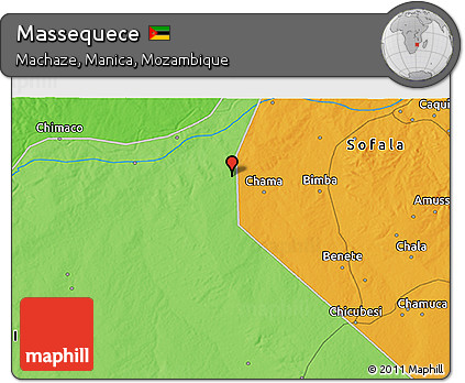 Political 3D Map of Massequece
