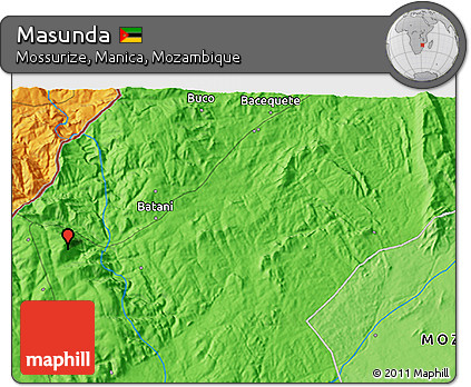 Political 3D Map of Masunda