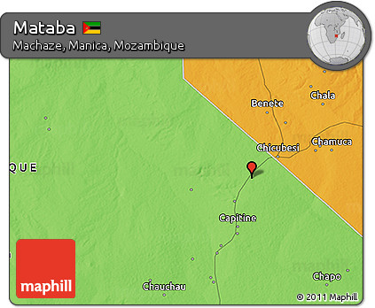 Political 3D Map of Mataba
