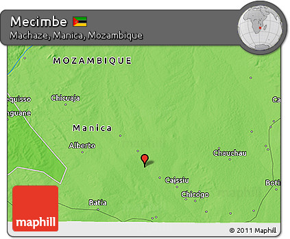 Political 3D Map of Mecimbe