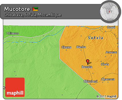 Political 3D Map of Mucotore