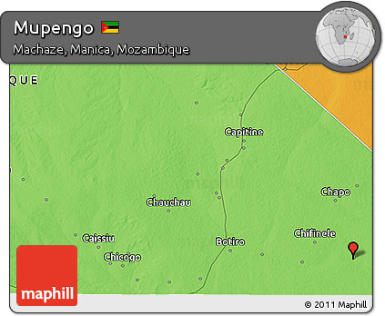 Political 3D Map of Mupengo