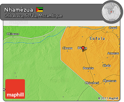 Political 3D Map of Nhamézua