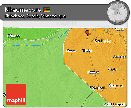 Political 3D Map of Nhaumecore