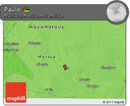 Political 3D Map of Paulo